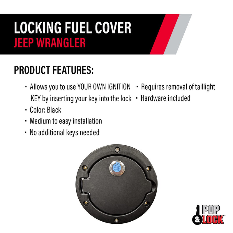 Locking Fuel Cover Pop N Lock W/Bolt Technology 2007-2018