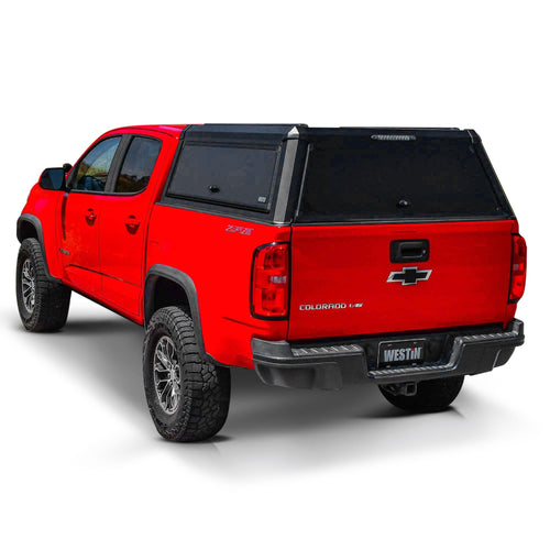 EXP Truck Cap Westin 16-11015 with Solid Front Glass fits 2015-2022 Colorado Canyon 5' Bed Matte Black
