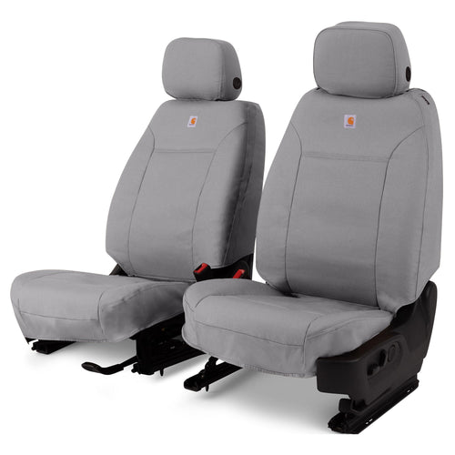 Covercraft Custom Seat Covers Carhartt SeatSaver | Fits 2022-2025 Ford Bronco Raptor with Molle Panel | 1st Row Bucket Seats, Duck Weave Gravel