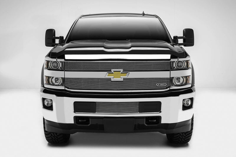 Grilles T-Rex 2015-2019 Silverado 2500, 2015-2017 3500 Billet Grille, Polished, 2 Pc, Overlay - PN #21122