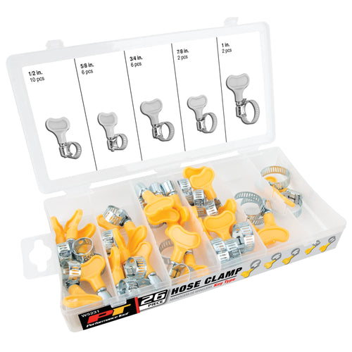 W5231 Performance Tool 26pc Key Type Hose Clamps Kit