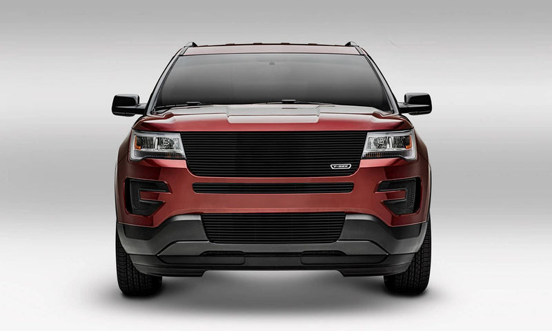 2016-2017 Explorer T-Rex Grilles Laser Billet Grille, Black, 1 Pc, Replacement, without Logo Recess - PN #6216651