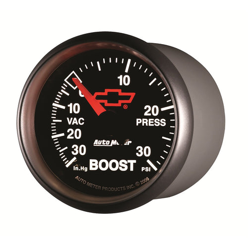 Auto Meter 3603-00406 2-1/16" GM Performance Parts Red 30 in Hg-30 PSI Mechanical Boost-Vacuum Gauge
