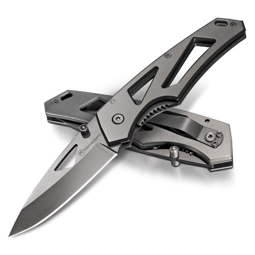Kilimanjaro 6-Inch Vertice Folding Knife – 2.6" Drop Point 7Cr17MoV Stainless Steel Blade, Titanium Nitride Finish, Dual Thumb Stud, Liner Lock – 910061