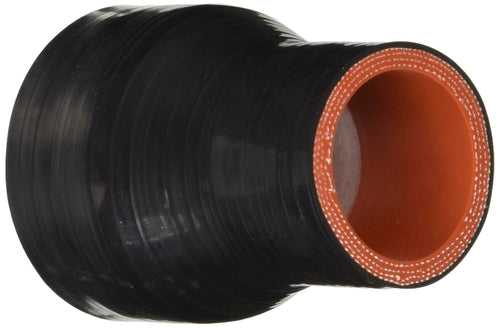 HPS Silicone Hoses HTSR-138-200-BLK High Temperature Silicone 4-ply Reinforced Reducer Coupler Hose, 100 PSI Maximum Pressure, 3" Length, 1-3/8" > 2" ID, Black
