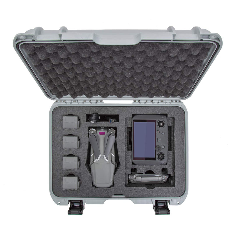 Nanuk Waterproof Hard Case 925 with Foam Insert for DJI Mavic 2 Pro|Zoom + Smart Controller, Crystalsky 5.5" or iPad - Silver