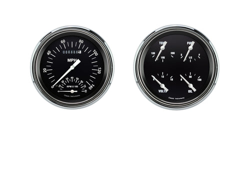 Classic Instruments Hot Rod CT47HR62-LS Direct Fit Gauge Package LS Swap Speedometer with Built in Tach and Quad Gauge Fits 1947-1953 Chevy Truck