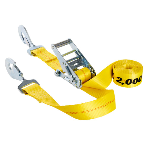 Keeper PROD Hampton Keeper – 2” x 10' Auto Ratchet Tie-Down with Snap Hooks - 2,000 lbs. Working Load Limit and 6,000 lbs. Break Strength