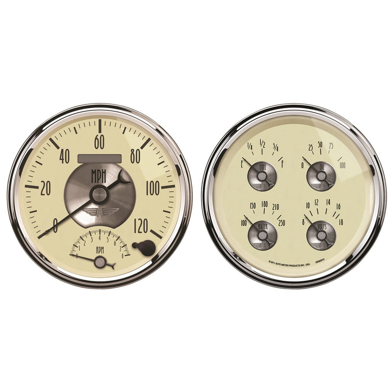 Auto Meter Prestige Series 2004 Antique Ivory Quad Gauge/Tach/Speedo Kit