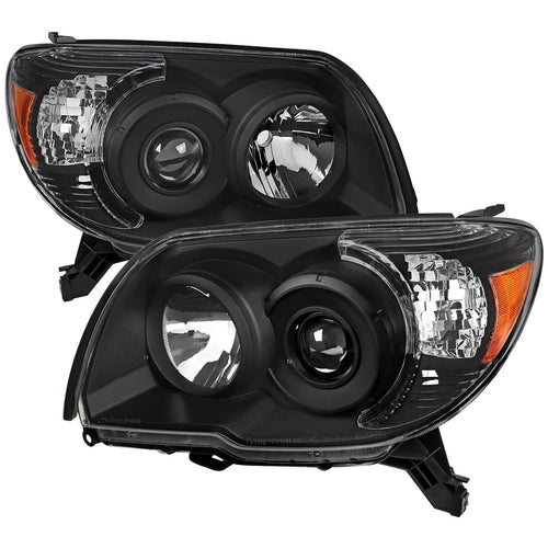 Black Projector Headlights SPEC-D TUNING Compatible with 2006-2009 Toyota 4Runner SR5 Limited, Left + Right Pair Headlamps Assembly