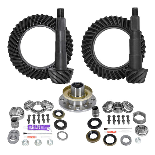 Front & Rear Ring & Pinion Gear Kit Package with Install Kits - Toyota 8/7.5R