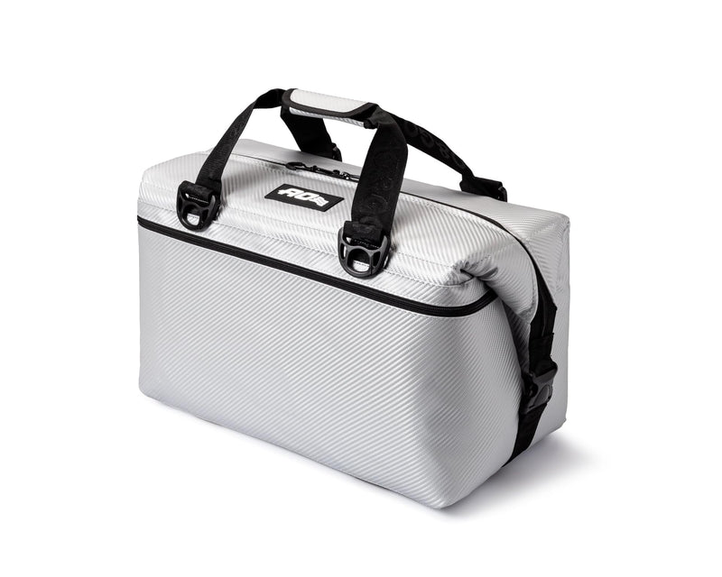 AO Coolers Carbon Expedition Soft Cooler with High-Density Insulation, Silver, 36-Can