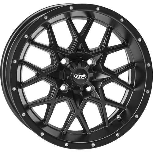 ITP Wheel Hurricane (Front/Rear / 14x7 6+1 4/156) (Matte Black) for 14-19 Polaris RANRZR1000XE