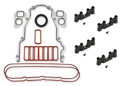 Cam Change Gaskets Mr. Gasket 61010G Timing Cover/Water Pump/Valve Cover Gaskets Intake Timing Cover Seals 4 Lifter Guides for Use w/Cathedral Port Heads