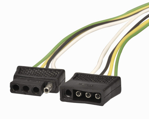 Sierra International 4-Pole Shrouded Flat Trailer Connector Set with One Trailer Side & Tow Vehicle Side TC43844