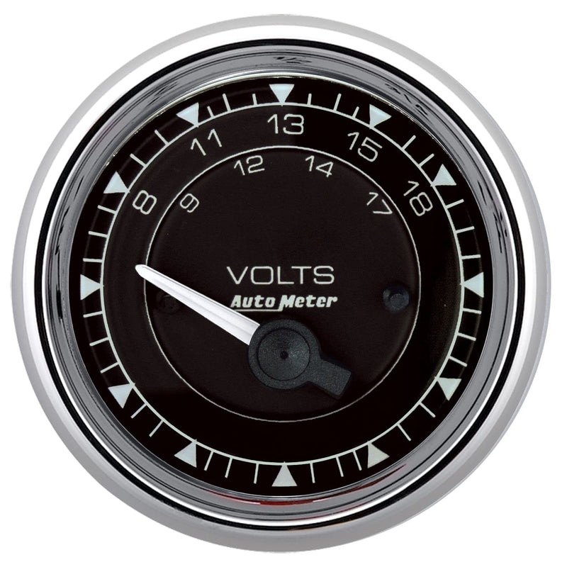Auto Meter Voltmeter Gauge 9792, 8-18V, Chrono Chrome