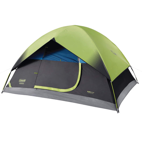 Coleman Dark Room Sundome 4/6 Person Tent, Blocks 90% of Sunlight to Keep Inside Cool, Weatherproof Tent with Rainfly Sets Up in Minutes