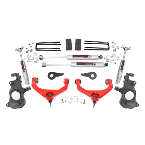3.5" Lift Kit Rough Country for 2011-2019 Chevy/GMC 2500/3500 2WD/4WD - 95730RED