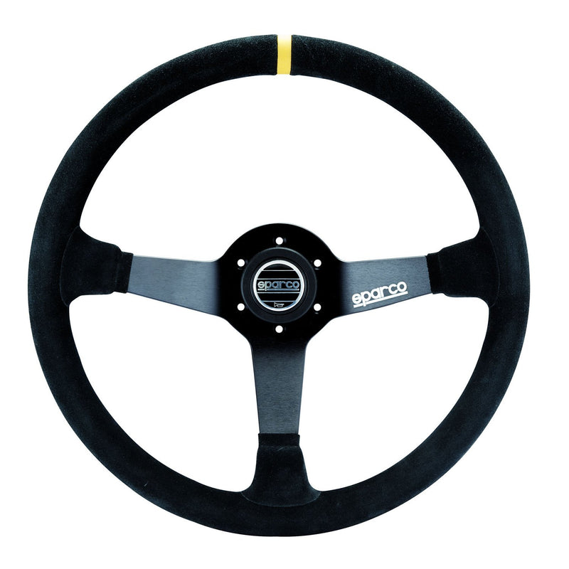 Black Sparco 015R345MSN Suede Steering Wheel