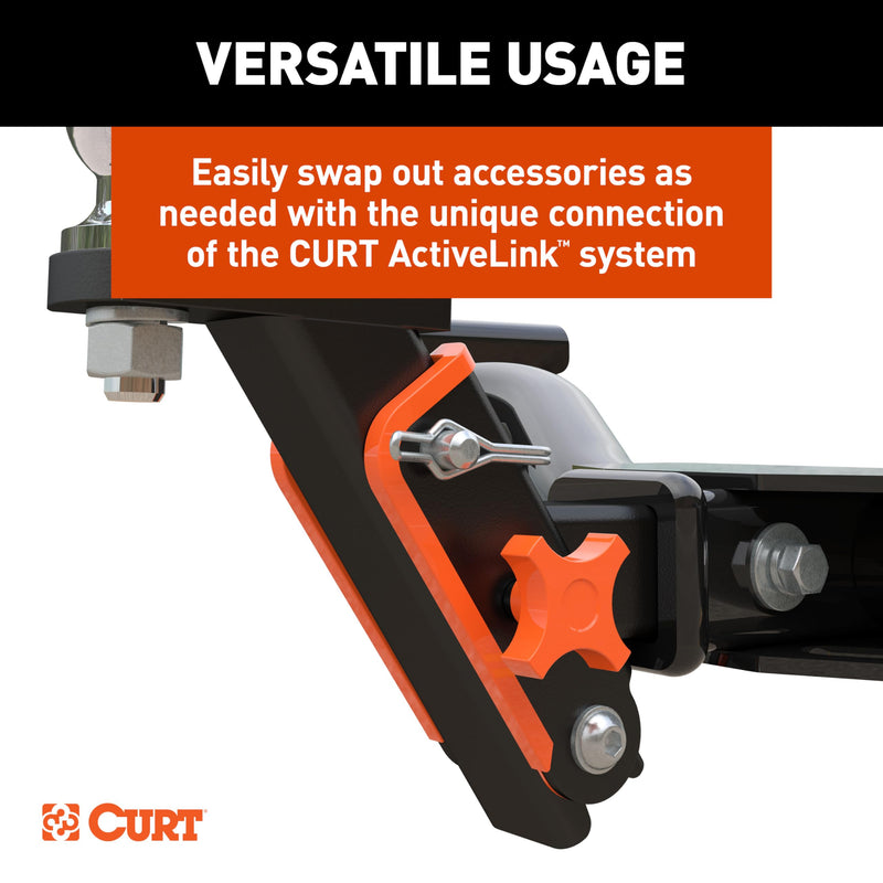 CURT ActiveLink Hitch Ball Mount 18416, Fits 2-Inch Trailer Couplers, 3,500 Pounds GTW