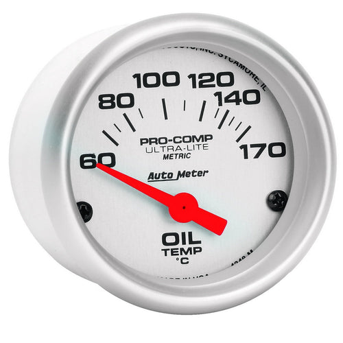Ultra-Lite Auto Meter 4348-M Electric Oil Temperature Gauge