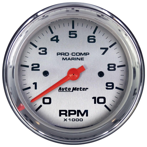 Tachometer Auto Meter 200701-35, 3 3/8", Marine Chrome, 10K RPM
