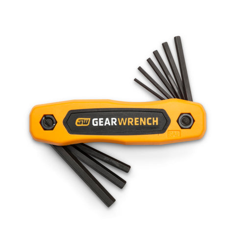 9 Piece GEARWRENCH SAE Folding Hex Key Set - 83509