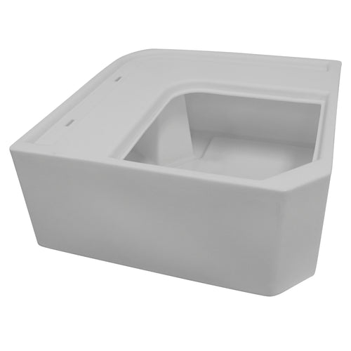 8WD133-1B-204 Wise DLX Series Pontoon Corner Section - Base Only - White