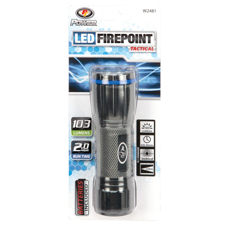 LED Flashlight Performance Tool W2481 Waterproof - 103 Lumens, Anodized Aluminum, Long Beam Distance, Batteries Included
