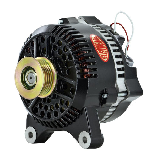 Black Powermaster 577531 Alternator (3G 140A 8 Groove Pulley Large Frame V Mating 1 wire)