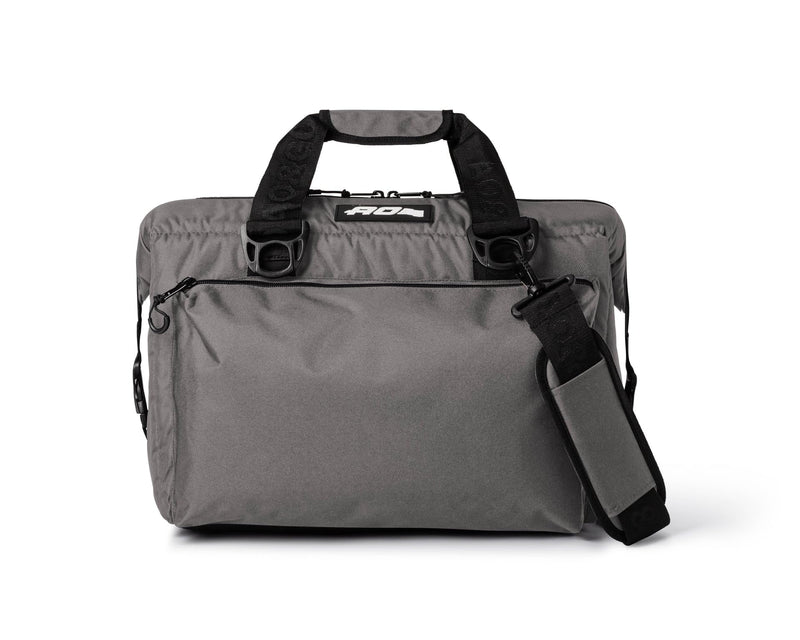 AO Coolers Canvas Caravan Soft Cooler with High-Density Insulation, Oversized Storage Pockets, Charcoal, 24-Can