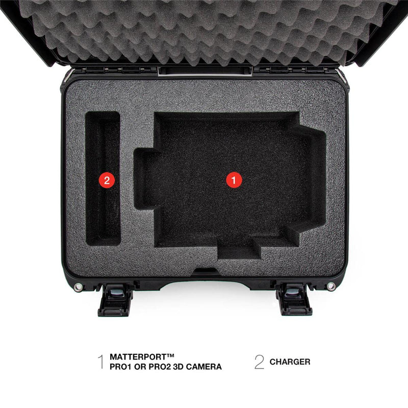 Waterproof Nanuk 925 Hard Case with Custom Foam Insert for Matterport Camera,Black