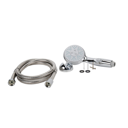 RV Shower Head Kit Camco 43713 with On/Off Switch and 60" Flexible Shower Hose (Chrome)