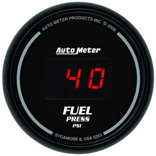Auto Meter Sport Comp 6363 Digital 2-1/16" 0-100 PSI Digital Fuel Pressure Gauge