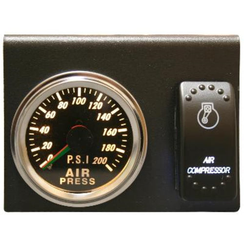 Dual Air Pressure Gauge Bulldog Winch 42079-200psi Switch and Bracket Set