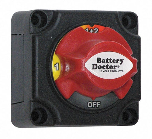 20393 Battery Doctor - Rotary Dial Disconnect Switch w/Bottom Cover - Off/1, Both/2 - Lot of 12