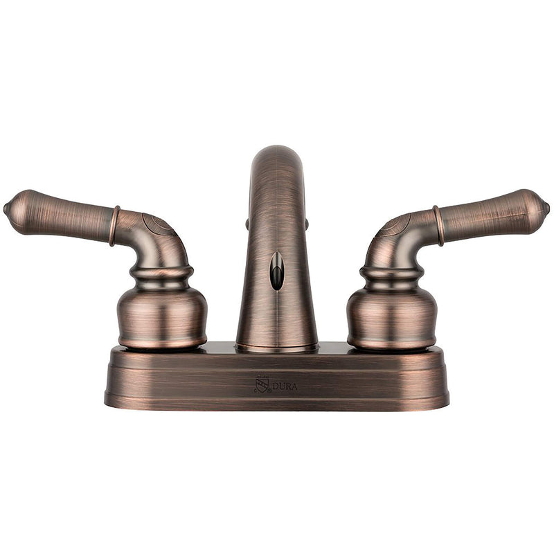 Dura Faucet RV Bathroom Sink Faucet DF-PL620C-ORB - Smooth Turning 2-Lever (Oil Rubbed Bronze)