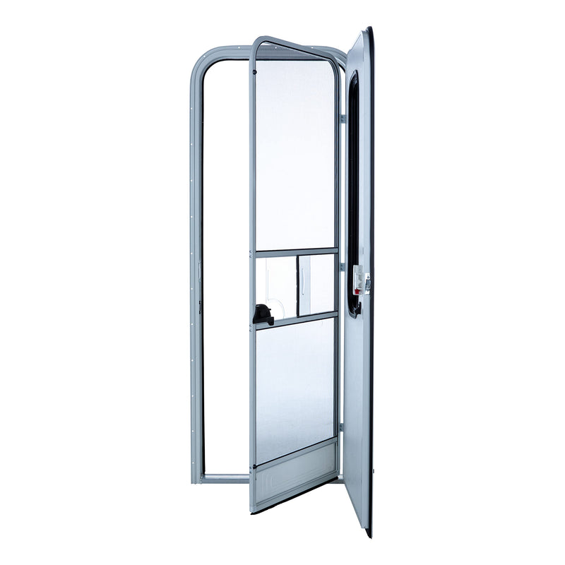 Lippert Upgraded RV Radius Entry Door with Right Hinge and Screen Door