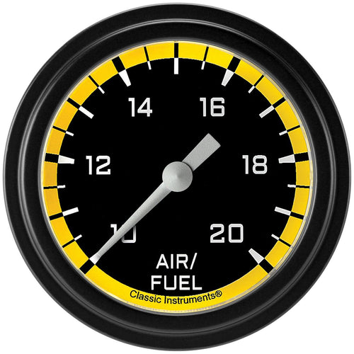 AX394YBPF Classic Instruments AutoCross 2-5/8" Yellow Air Fuel Ratio Gauge