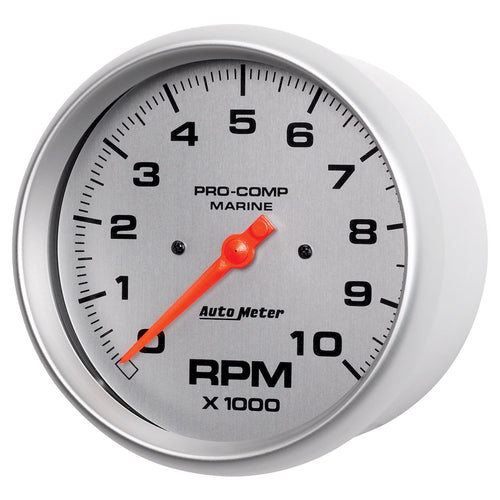 Tachometer AutoMeter Gauge, 5", 10K RPM, Marine Silver (200801-33)