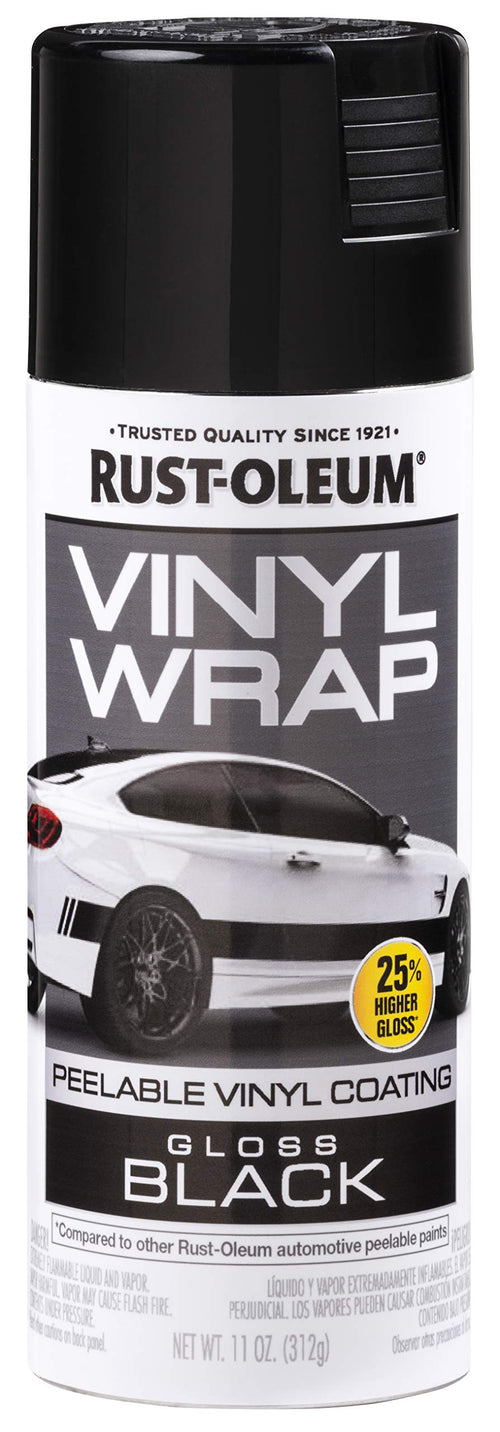 Rust-Oleum 352724 Automotive Vinyl Wrap Spray, Black, (Pack of 1)