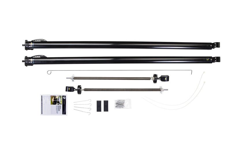 Solera Universal RV Awning Arms & Hardware Kit - 81"-96" Tall, Classic Black