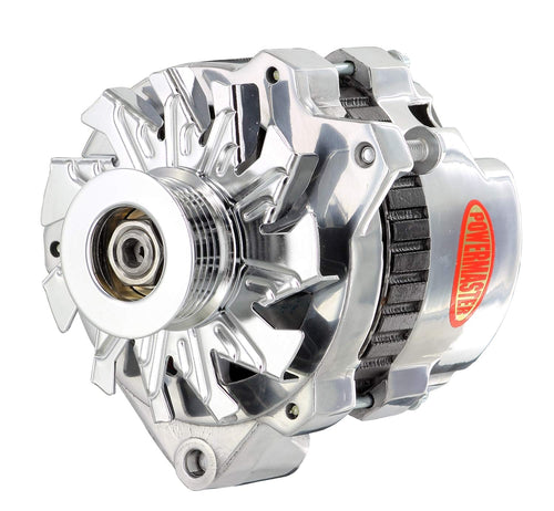 Alt GM CS130 Powermaster Polish 140A 6 grv Pulley Offset Right MTG 1-Wire or OE Hookup