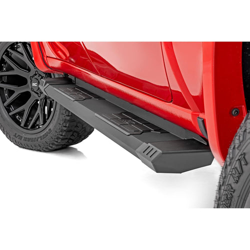 Rough Country HD2 Running Boards for Nissan Titan (2004-2024) Crew Cab - Non-Slip Step, 5" Wide Easy Bolt-on Install