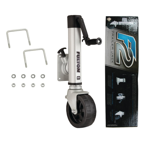 Fulton F2 Wide Track Boat Trailer Jack 1413040134, 1,600 lbs. Lift Capacity, Sidewind, Bolt-On Side Mount, 10 Inch Travel, Ergonomic Design