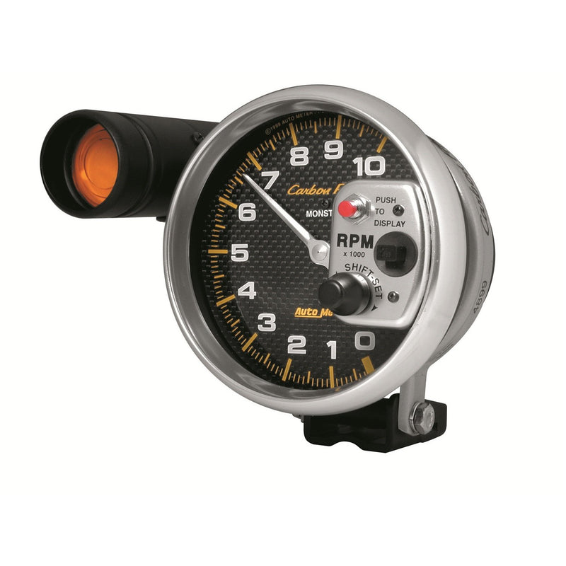 Carbon Fiber Auto Meter 4899 Pedestal Mount Tachometer