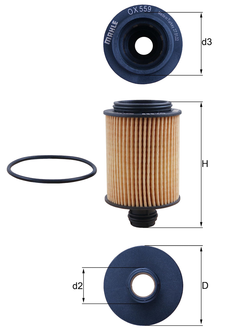 Engine Oil Filter MAHLE OX 559D