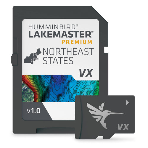 LakeMaster Premium Humminbird Northeast V1 Map SD Card for Fish Finders