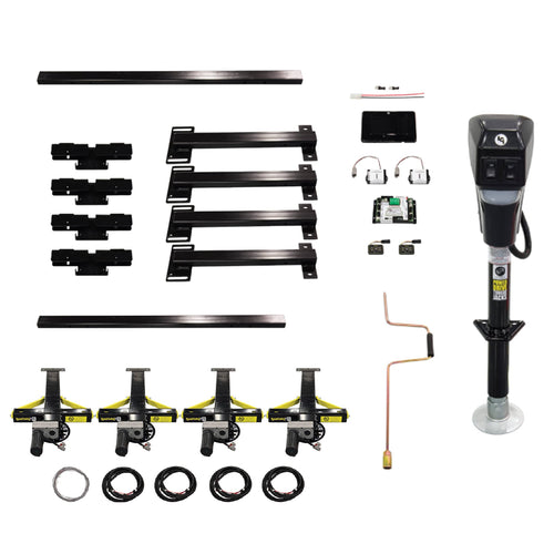 Ground Control TT Lippert 5-Point Automatic RV Travel Trailer Leveling System with Touchpad Controller, 10,000-lb. GVWR - 672136