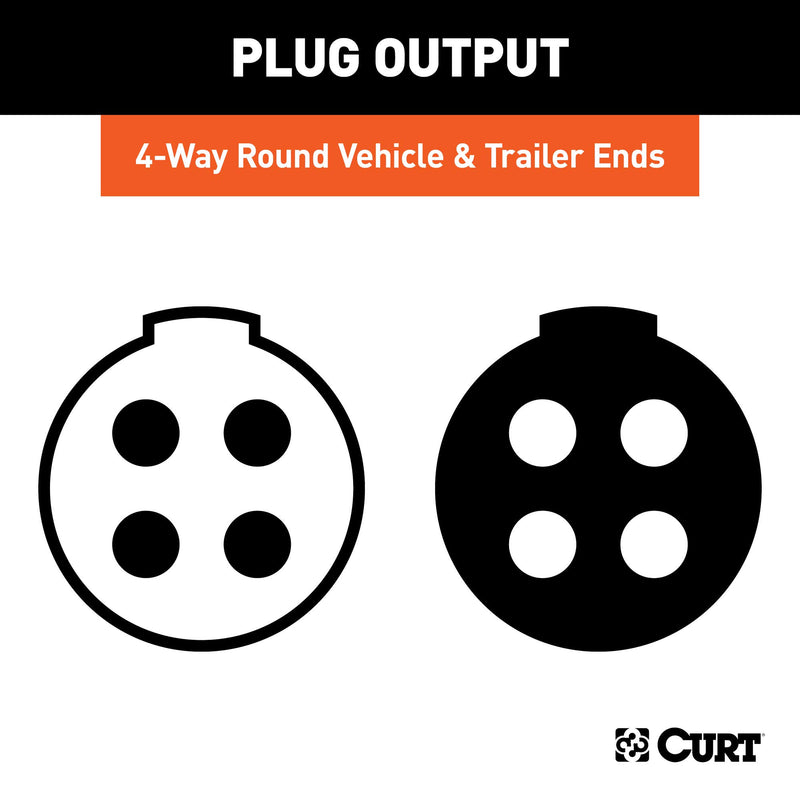 CURT 4-Pin Round Vehicle-Side and Trailer-Side Wiring Harness Connectors